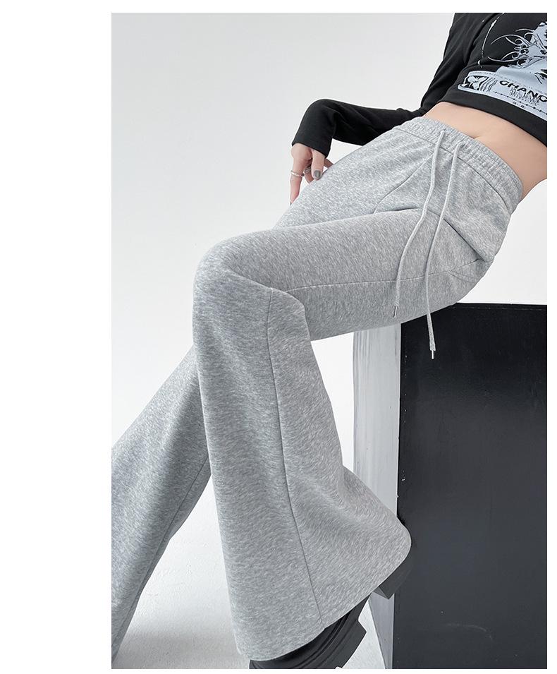 Women's High-Waisted Flared Sweatpants - Slimming Micro-Flare, Tall Fit, Spring/Autumn 2024 Collection