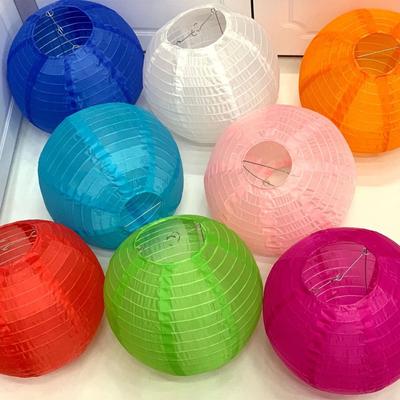 Lampshade Hanging Lantern Ball Waterproof Multicolor Chinese Lanterns Round Lantern  Festival