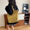 Solid Color Simple Large Capacity Lightweight Fashion Canvas Shoulder Tote Bag