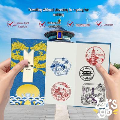 Album personalizabil pliabil pentru colecția de ștampile de pașaport pentru atracții pitorești și locuri turistice