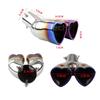 Heart-shaped Car Exhaust Tail Pipe Muffler Stainless Steel Double-row Outlet Muffler Tip Pipe Tail Throat Universal