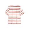 Li-Ning Weekend Youth Simple Versatile Striped Drop Shoulder Round Neck Cotton Short Sleeve T-Shirt Unisex Tops Off-White AHSU655-7
