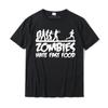 Zombies Hatten Fast Food grappig Halloween Runner zombie T-shirt Speciaal Unisex T-shirt comfortabel T-shirt Katoen Uniek