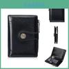 Vintage Ladies Wallet Pu Leather Short Card Holder With Zipper For Daily Use