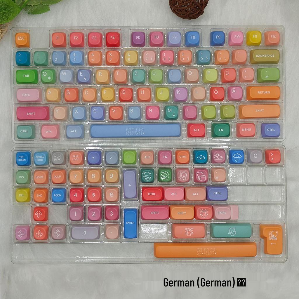 MOA Profile Gummy Bear PBT Double-Shot Dye-Sublimation Opaque Custom Keycap for Mechanical Keyboards