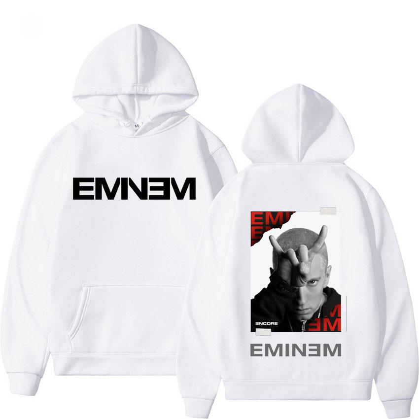 Rapper Eminem Music Album Hoodies World Tour Graphic Hoodie Men Women Fashion Hip Hop Punk Hoodie Vintage Sweatshirt Streetwear