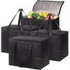 Large 41L Insulated Thermal Food Carrier Bag Portable Zipper Tinfoil Lined Bag for Home Catering Outdoor Picnic