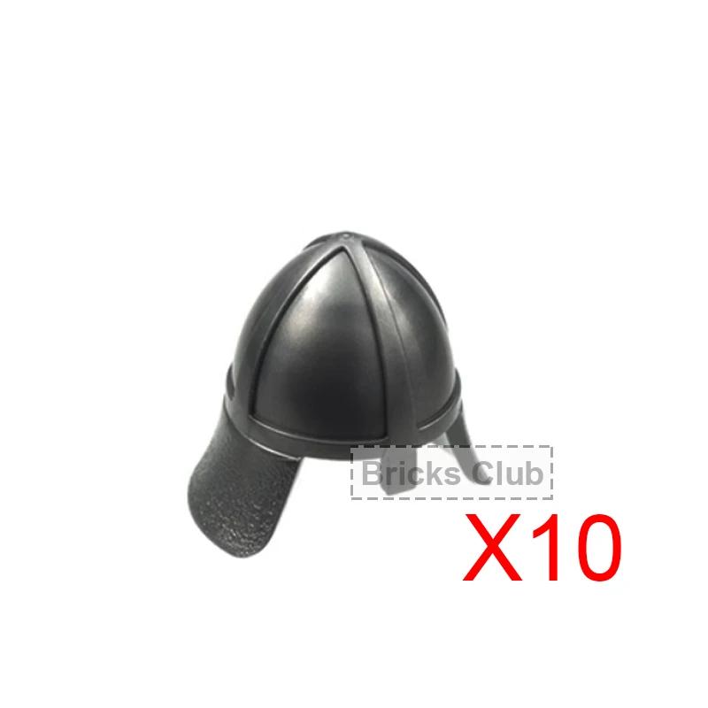 Middle Roman Knight Dwarf Helmet Feather Accessories Building Blocks Medieval Green Dragon Blue Lion Crusader Lord Shield MOC