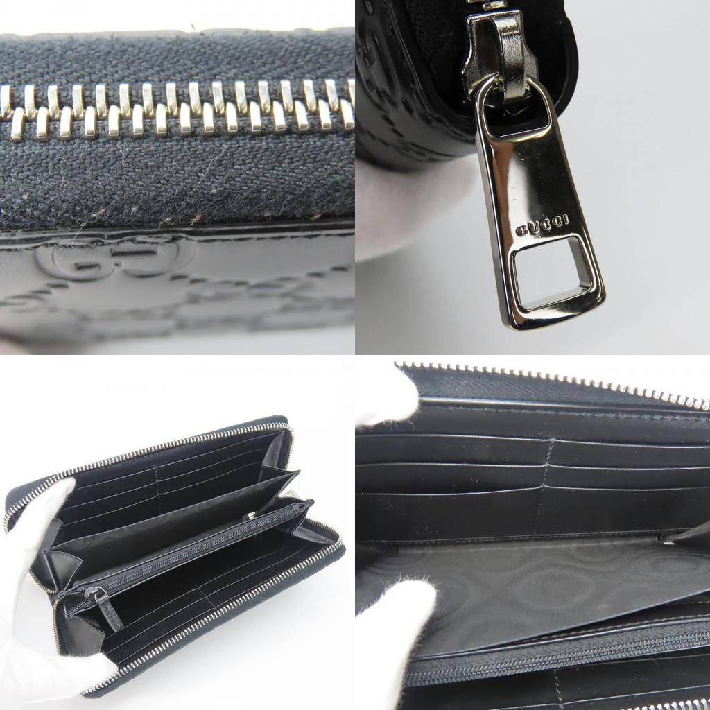 Used GUCCI Purse 473928 black Zip Around