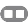 Double frame for Karlik mini switches and sockets, round, matt gray, 27MRTO-2