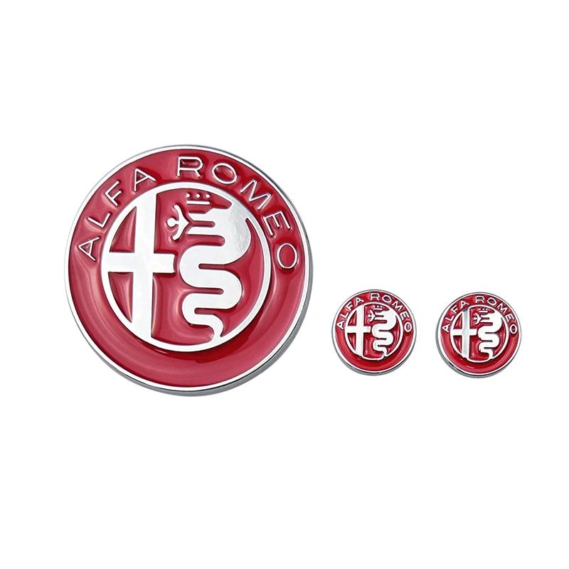 3pcs Alloy Car Styling Center Console Knob Patch Gear Panel Stickers for Alfa Romeo Giulia 159 147 156 Stelvio Giulietta Mito