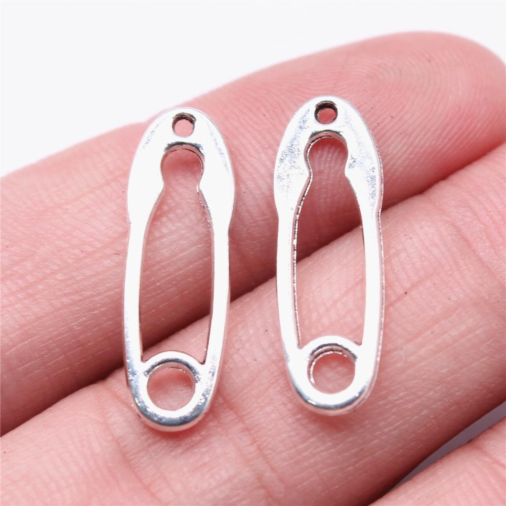 20pcs Sewing Charms For Jewelry Making Paperclip Pins Paper Clip Button Hanger Mannequin Iron Yarn Charms
