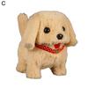 Kids Electric Plush Dog Toy Walking Barking Tail Wagging Interactive Puppy Plushie Toy Toddlers Boys Girls Educational Simulation Animal Toy