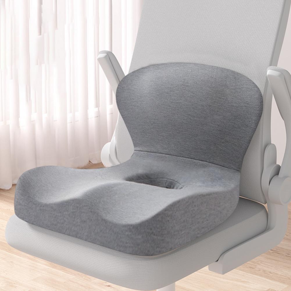 Seat Cushion for Office Chair Tailbone Pain Relief Cushion Ergonomic Memory Foam Seat Back Cushion Set for Office Car for Long
