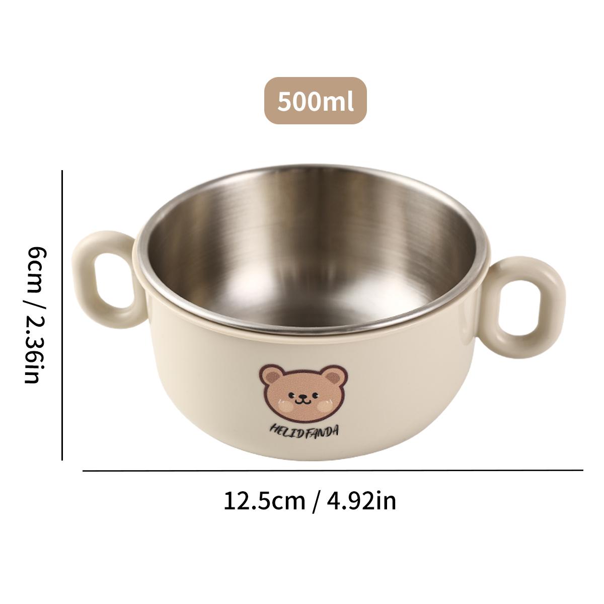 

Мила чашка з нержавіючої сталі 304 з ручкою, мультяшний посуд для напоїв, багаторазова двошарова чашка для води, знімна дитяча кружка для пиття 201-300ml