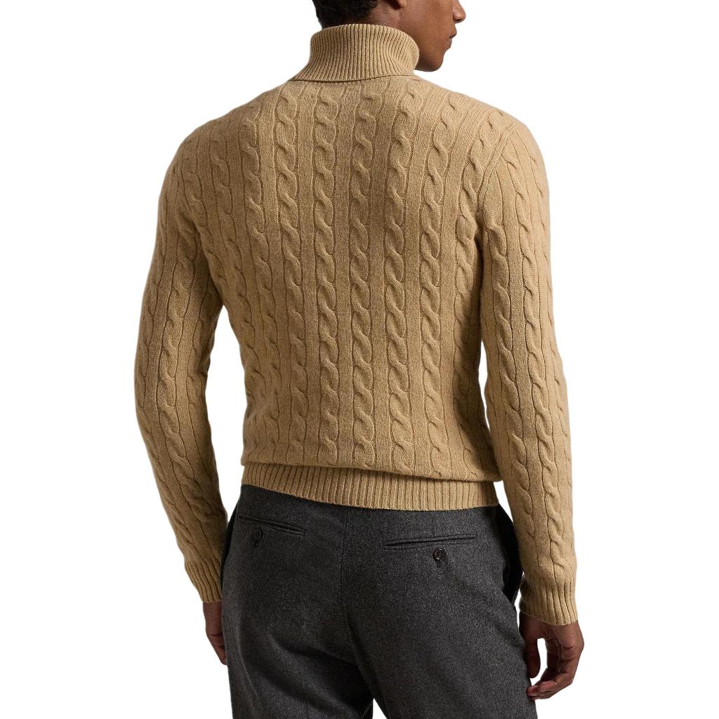 Polo Ralph Lauren Solid Color Pony Logo Embroidered High Neck Cable Knit Sweater Men Sweater MNPOSWE16821743-200