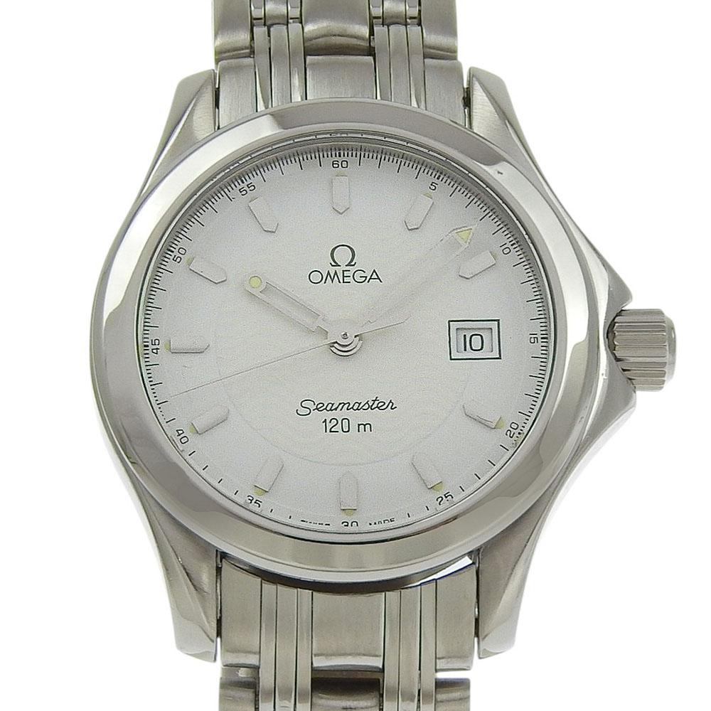 

OMEGA Seamaster120M Watches 2571.21 whiteDial Stainless Steel Quartz Analog display Women Used