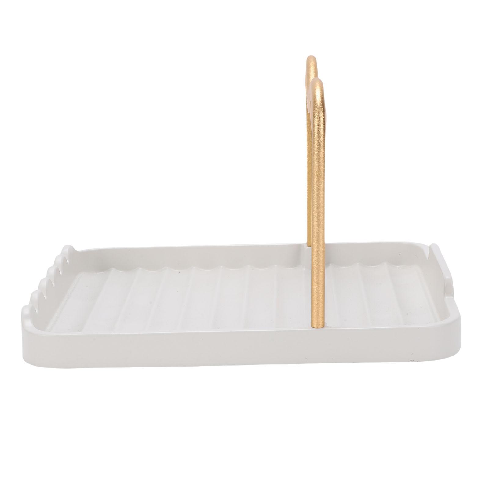 

Pot Lid Holder Aluminum Desktop Lid and Spoon Rest Holder Thickened with Non Slip Pads for Kitchen Countertop Cooking Utensils