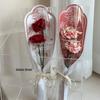 Retro Floral Single Stem Bouquet Sleeve for Fresh Flowers - DIY Gift Packaging Bag for Roses and Florists
