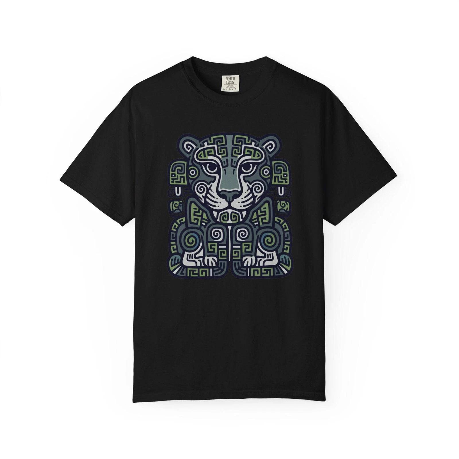 Mayan Jaguar T-Shirt | Ancient Mesoamerican Tribal Art Graphic Tee Shirt XXXL