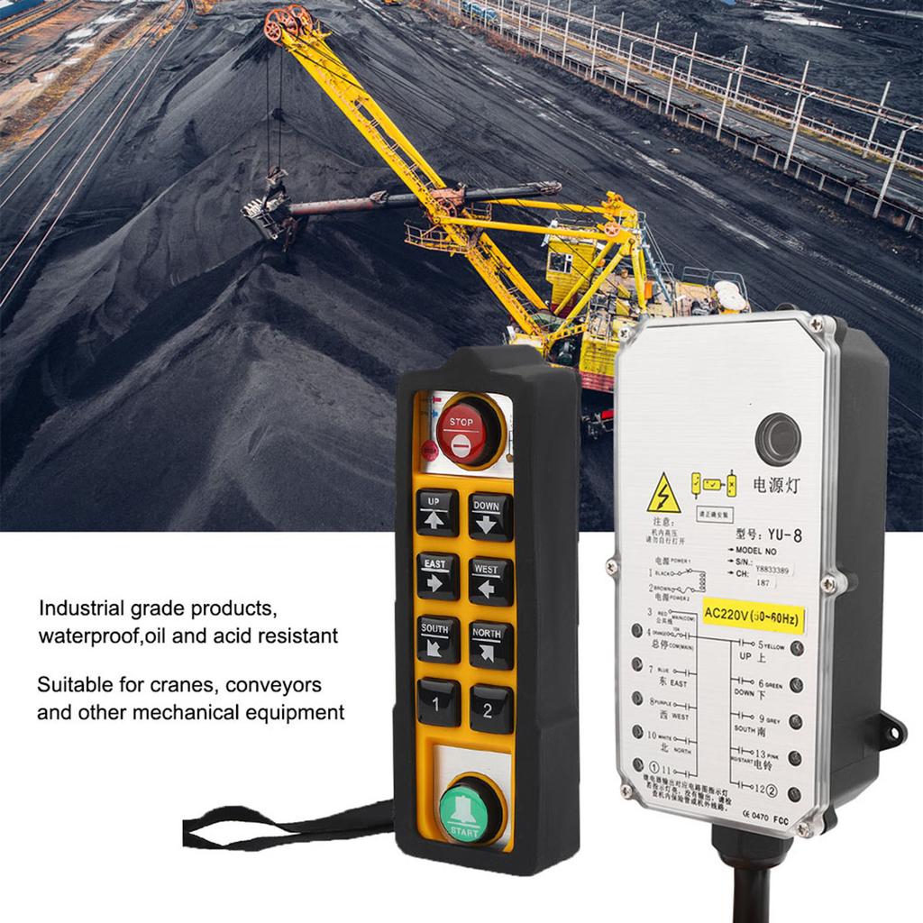 Hoist Controller Single Handle Industrial 3 Proof Electric Hoist Remote Control YU 8AC220V