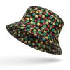 Black Leaf Bucket Hat Summer Coconut Tree Unisex Simple Bob Caps Hip Hop Gorros Men Women Panama Cap Beach Fishing Boonie Sunhat
