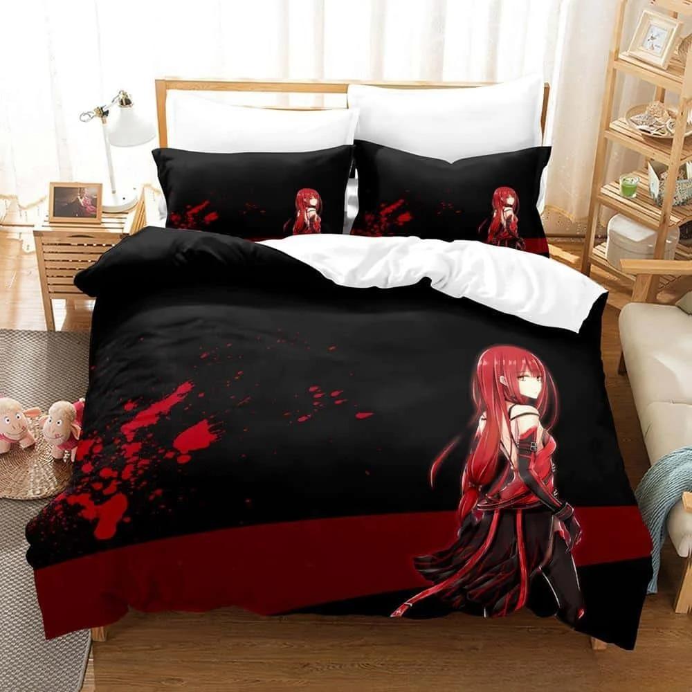 3D-tryck Anime Elsword Sängklädesset Enkelt Twin Full Queen King Size Sängset Vuxen Barn Sovrum Täcke Set För Hemtextilier