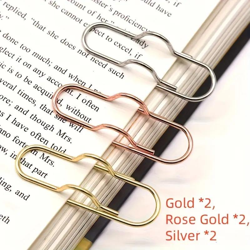 

6Pcs Metal Pen Holder - Portable Notebook Accessory, Portable and Secure Pen Holder office supplies desktop organizer