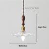 UOSU Amerykańska Retro Orzechowa Szklana Lampa Wisząca