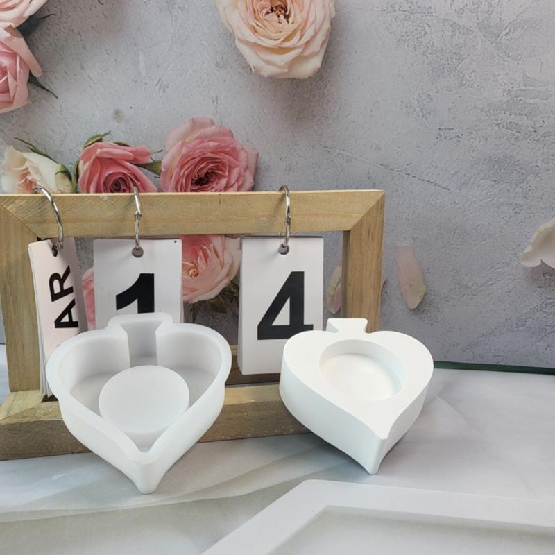 Candle Holder Silicones Molds Ace of Spade Candlesticks Molds Resins Castings Mould Soap Crafts Molds for Jewelry Making