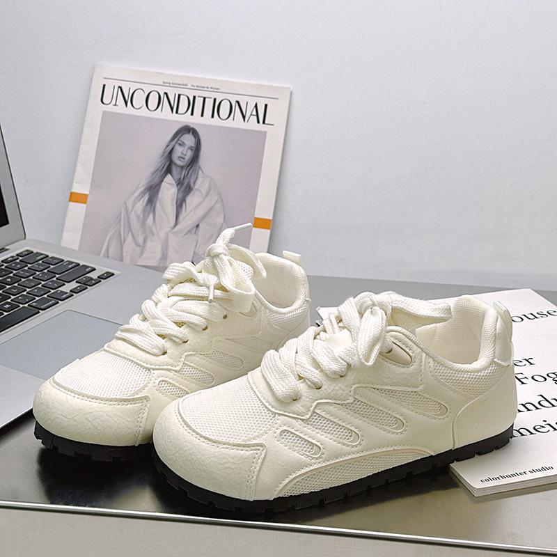 3 Mesh Breathable Versatile Color Matching Women's Shoes Summer Breathable New Flat-bottomed Lightweight Board Shoes