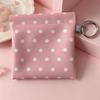 Pu Leather Spring-Loaded Polka Dot Coin Purse With Key Ring Compact Design For Storing Coins Cards Keys Daily Use