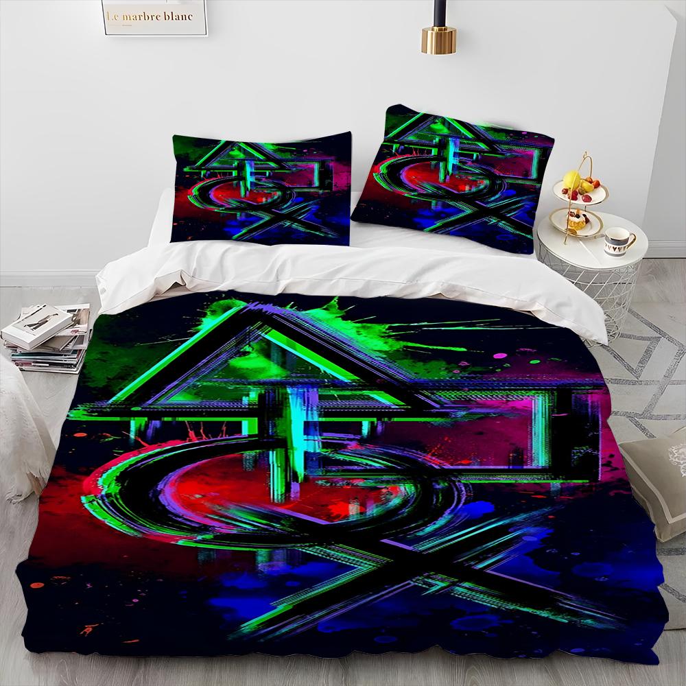 Comforter Cartoon Gamer Game Controller Comforter Bedding Set Bed Set King Queen Size Bedding Set Child