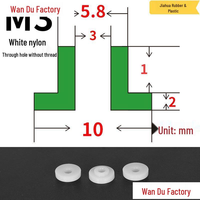 T-Shaped Nylon Insulating Bushing Spacer for M3-M35 Threads