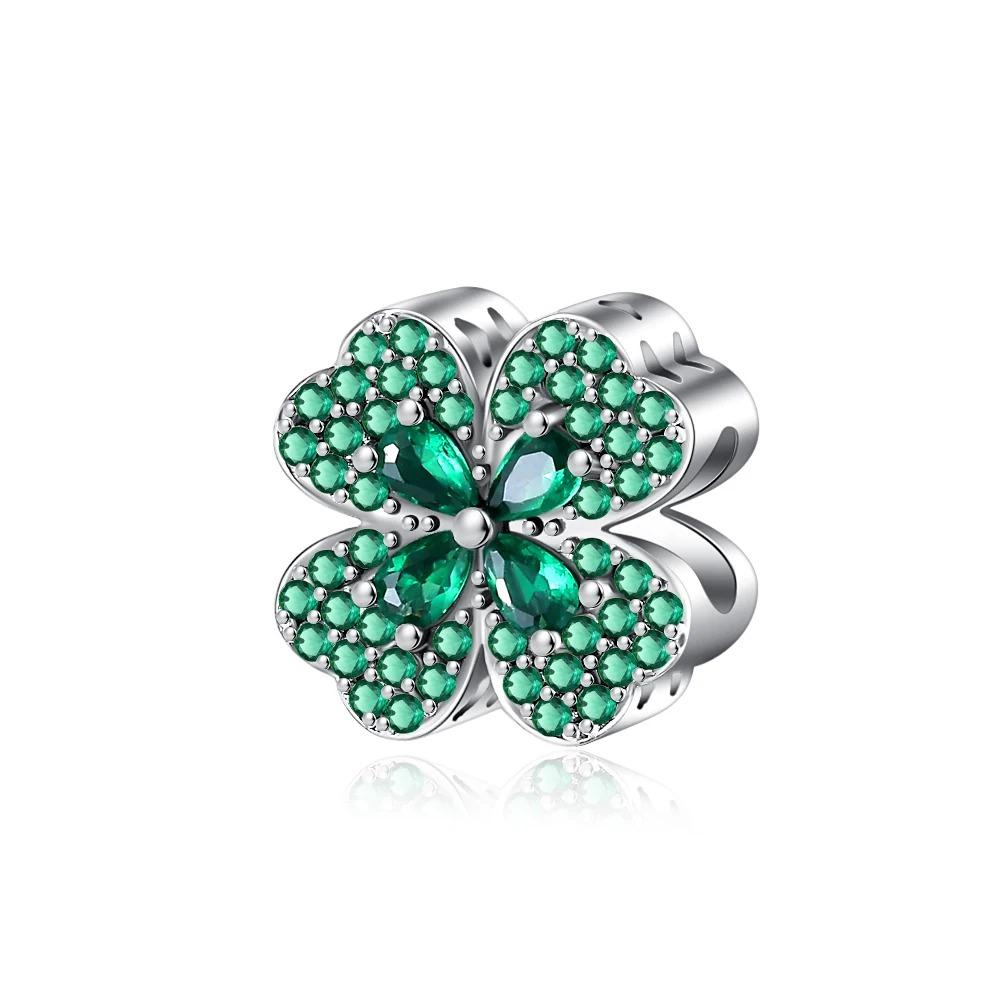 New Colorful Shiny Zircon Charms Beads for DIY Jewelry Fit Silver Bangle Bracelet Necklace KeyChain Women Accessories