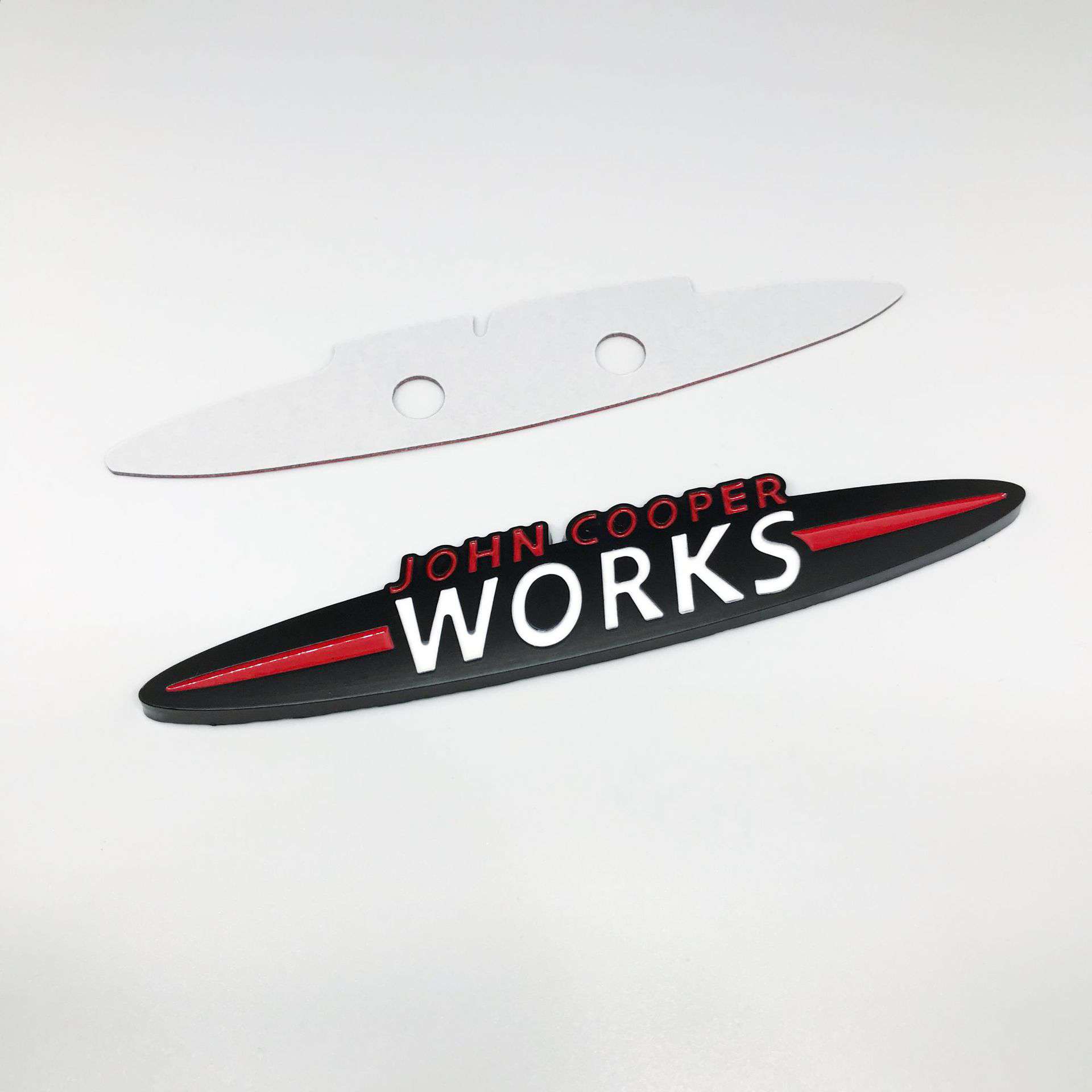 

Black Car Chrome Metal Mini JCW Sticker Front Grille Badge Emblem For Mini Cooper S JCW F54 F55 F56 F60 R50 R55 R56 R53 89mm