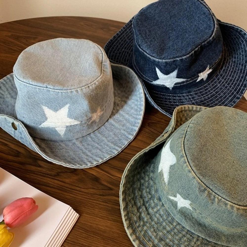 Wide Brim Western Cowboy Hat Adjustable Outdoor Sun Hat Kawaii Mountaineering Hat  Hiking