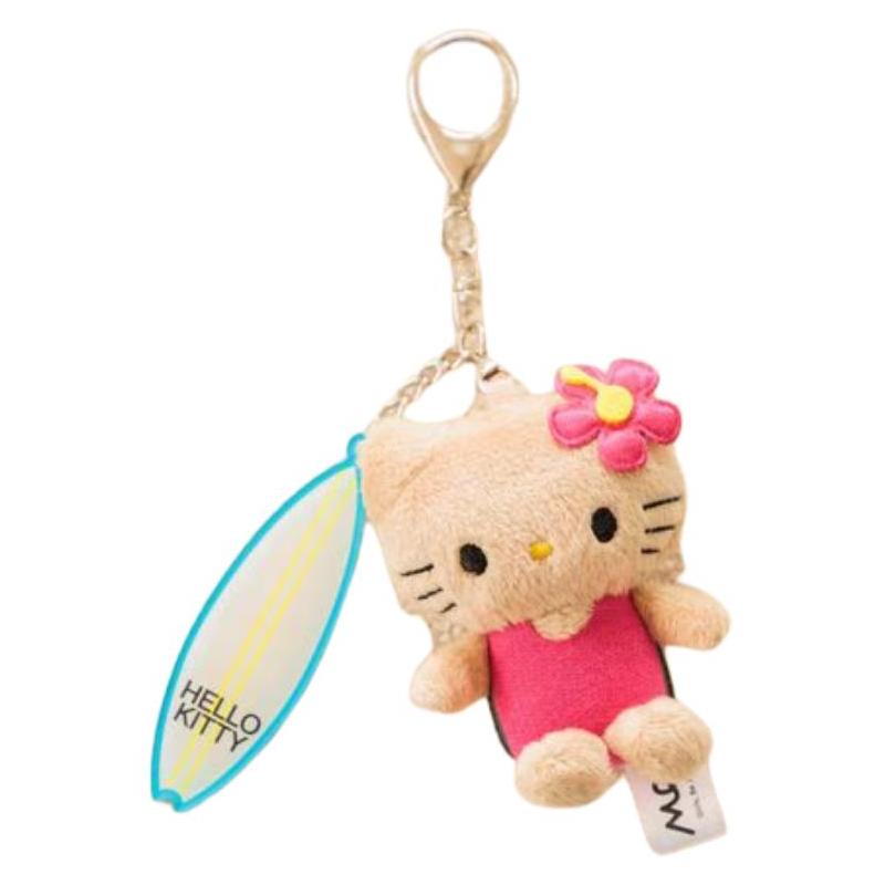 Sanrio x ME% joint model HELLO KITTY toy keychain, cute doll, plush pendant, 9cm high surfer(07)
