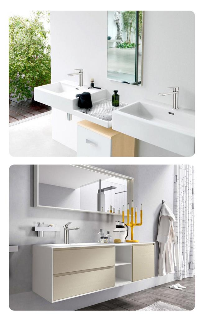 Gun Gray Stainless Steel Bathroom Sink Faucet Nickel Hot And Cold Mixed Water Single Hole Single Handle Wash Basin Faucet