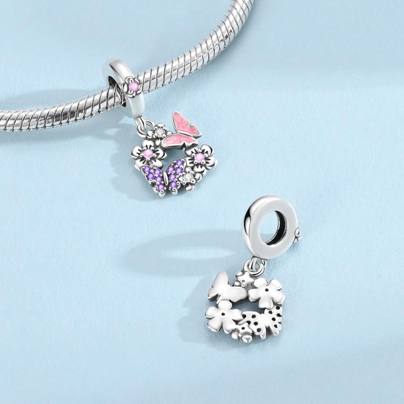 Original Copper Charms Whale Shark Dolphin Butterfly Beads Pendants Fit Bracelet Diy Pendants Jewelry Women Gift