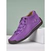 New Fashion Sneakers Women Hand-stitching Leather Casual Shoes Design Platform Loafers Breathable Flats Shoe Driving Plus Size