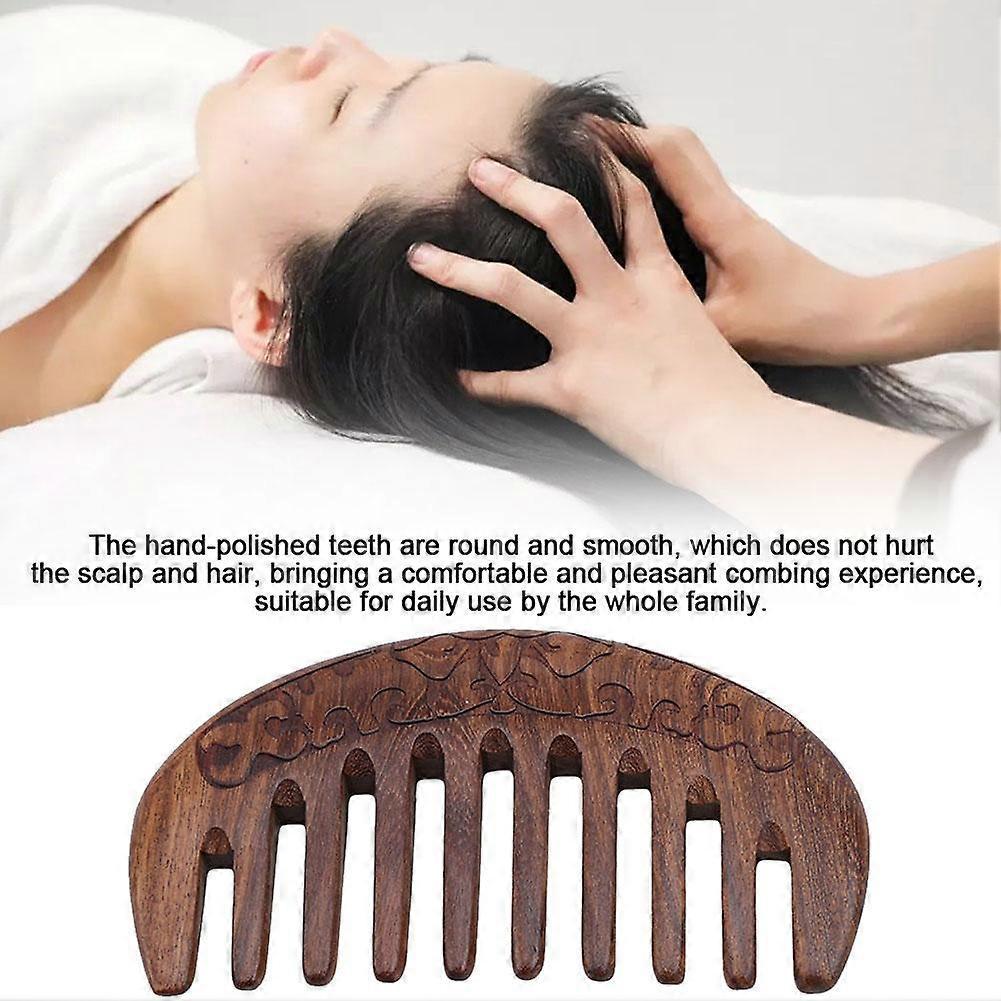 Natural Comb Wooden Wide Tooth Hair Comb Detangler Sandalwood Waist