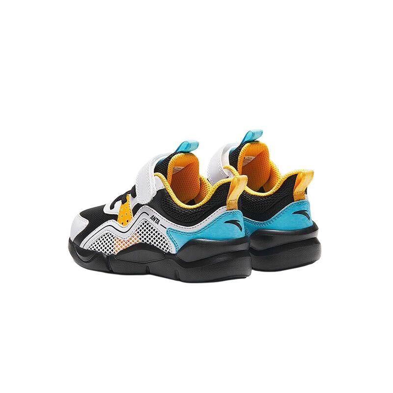 Anta Kids Velcro Non-Slip Low-Top Running Shoes Kids sneaker Black White A312339922-6