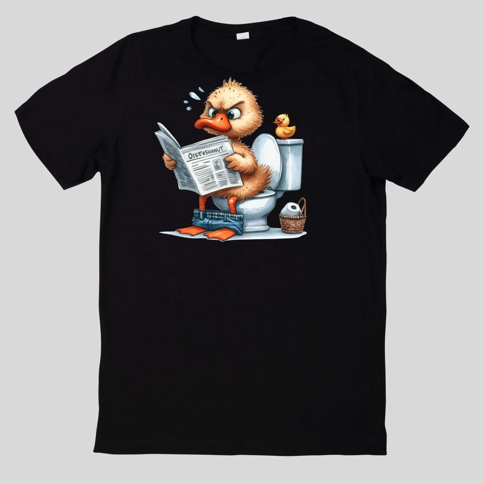 T-Shirt Lustige Tiere auf der Toilette Lustig Cartoon S