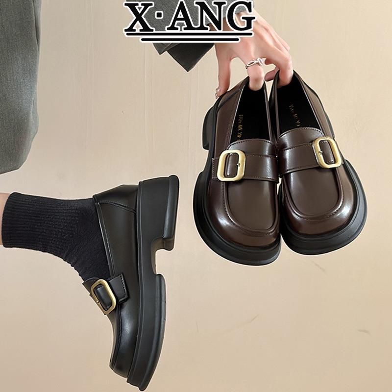 Mary Jane Women's Shoes Platform Small Leather Shoes Spring New One-pedal Leather Single Shoes Women