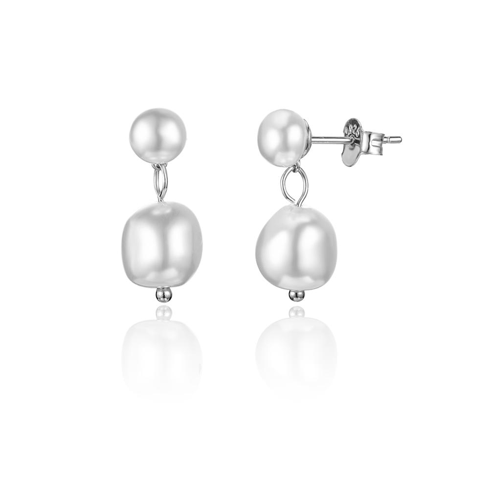 ANDYWEN 925 Sterling Silver Gold 5.8mm 8mm Pearl Drop Stud Earring Women Luxury  Pearl Women Winter 2023 New Jewelry