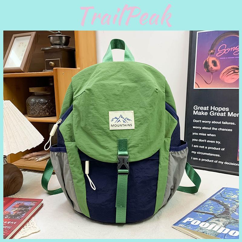 Color Fashionable Blocking Design Children Lightweight Backpack Outdoor For