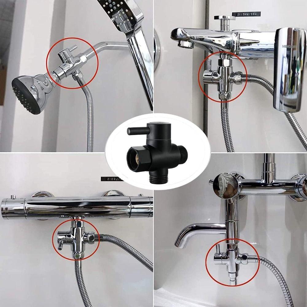 Standard Sizes 3-Way Diverter Valve Zinc Alloy Toilet Bidet Valve Bidet T Adapter Home Improvement