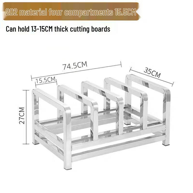 GOWKE Stainless Steel Commercial Chopping Board Rack