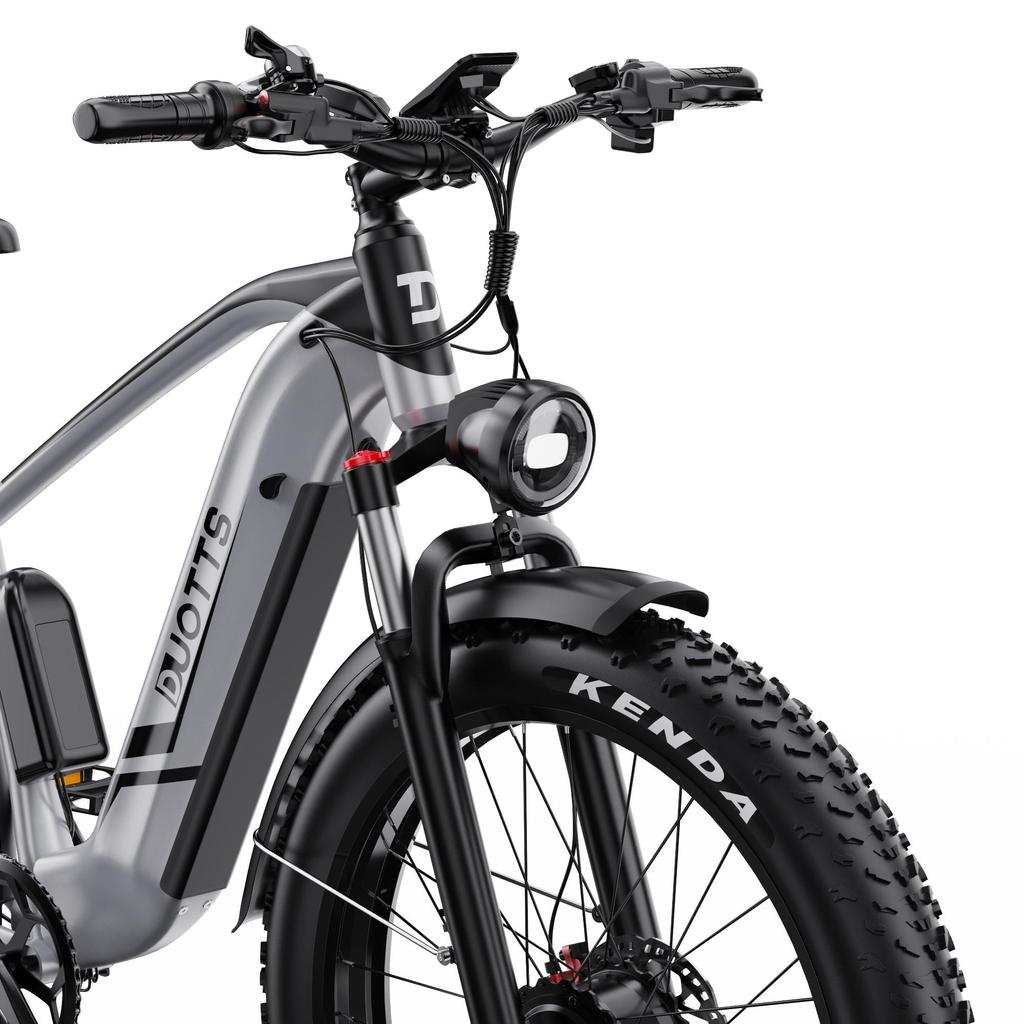 DUOTTS Elektrické kolo F26: Motor 750 W, dojezd 120 km, 26" tlusté pneumatiky, vodotěsnost IPX5, stoupavost 55° (Shimano 7-Speed)